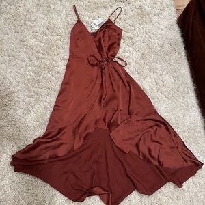 (NEW) Abercrombie and fitch Satin wrap dress
